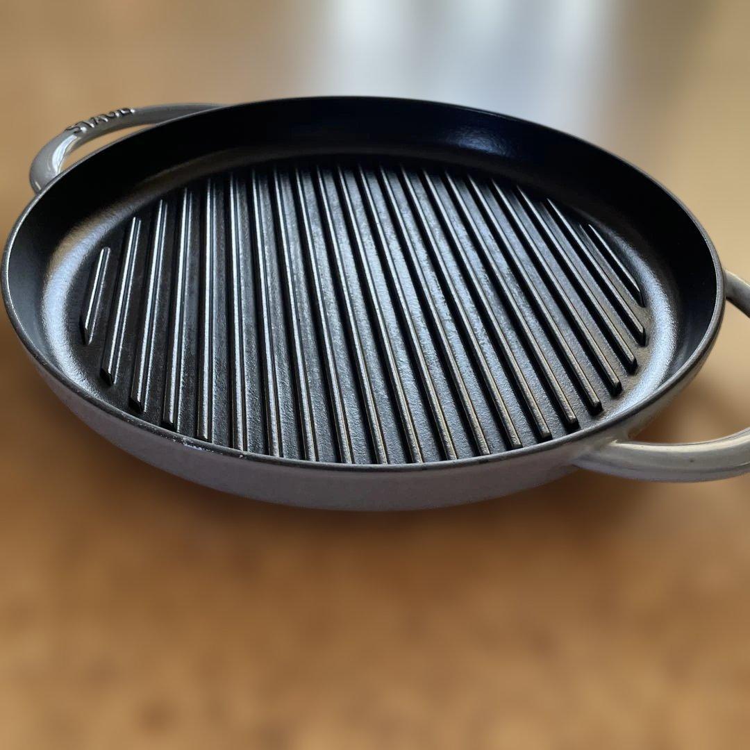 STAUB グリルパン 30cm ガラス蓋付き