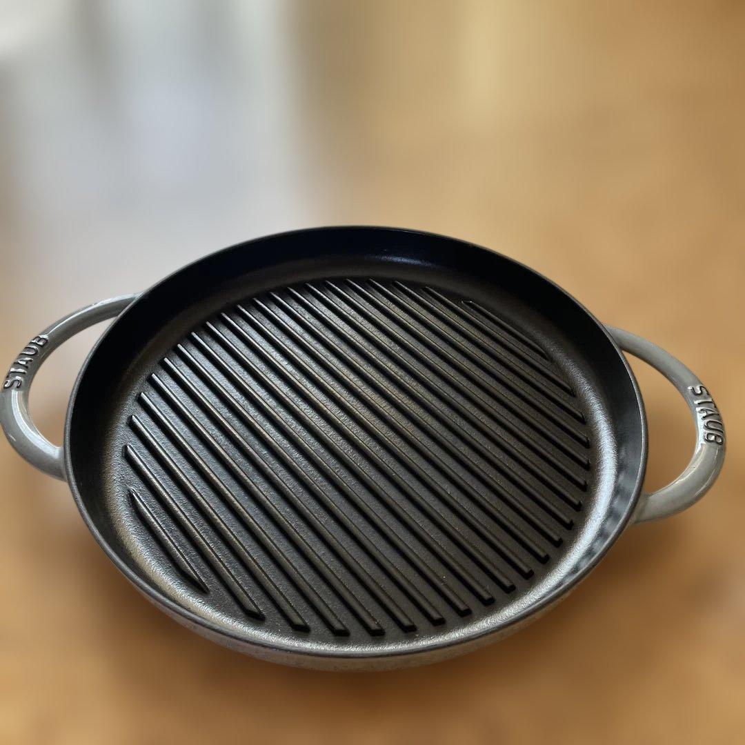 STAUB グリルパン 30cm ガラス蓋付き