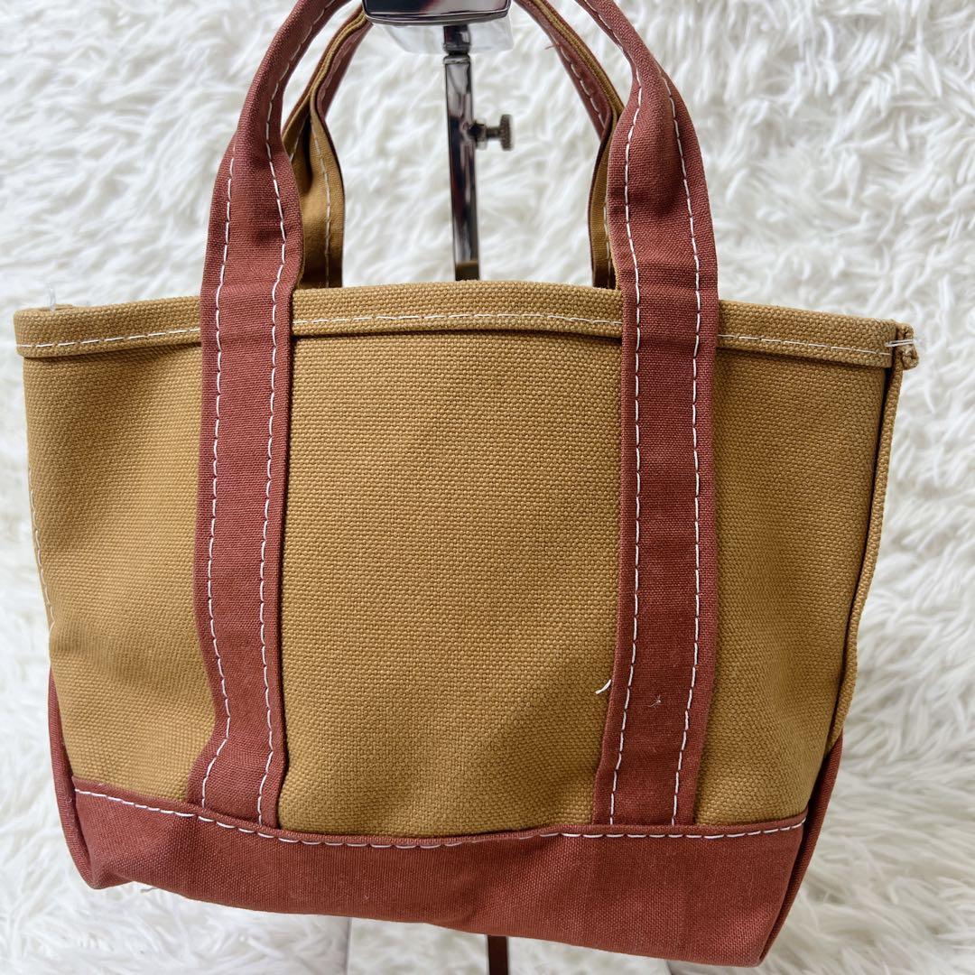 L.L.Bean トートバッグ ミニ キャンバス USA製ベージュ×ブラウン