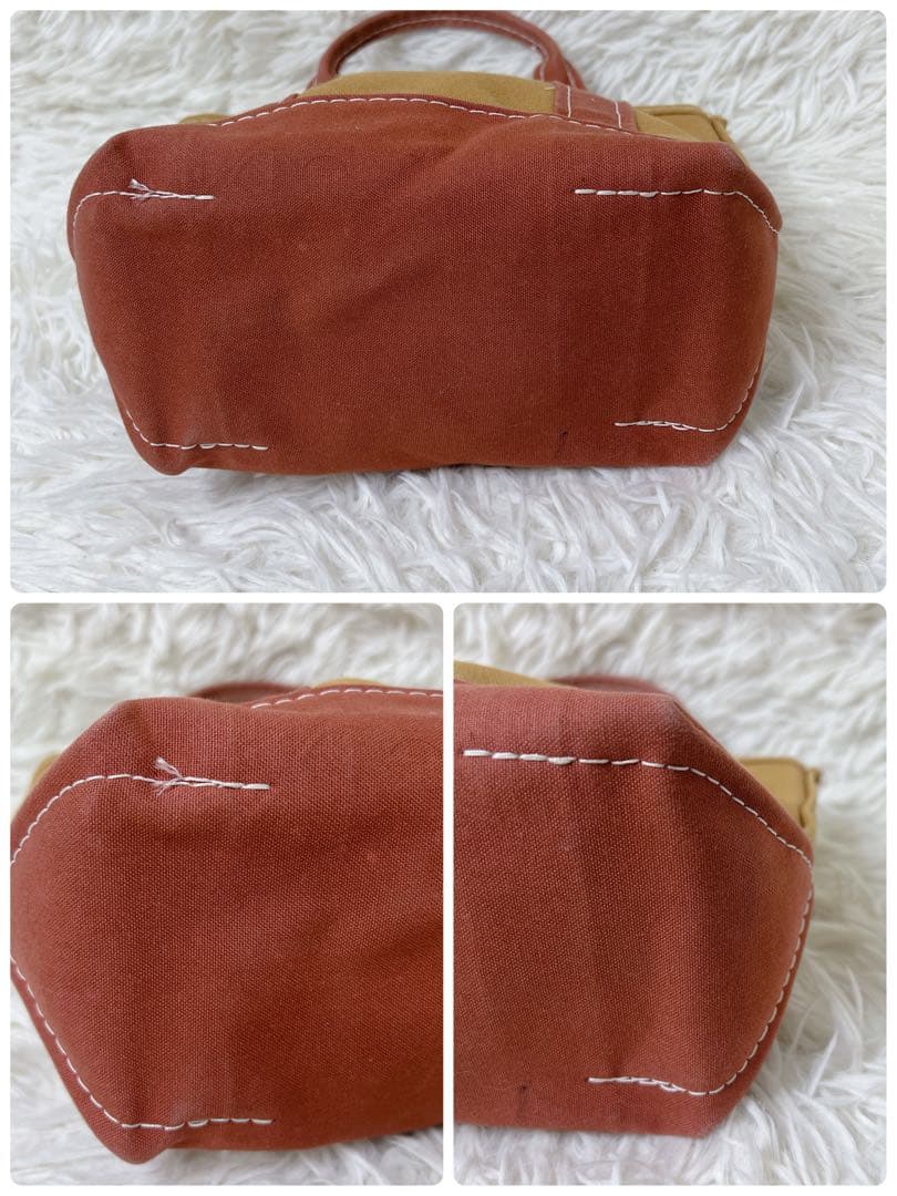 L.L.Bean トートバッグ ミニ キャンバス USA製ベージュ×ブラウン
