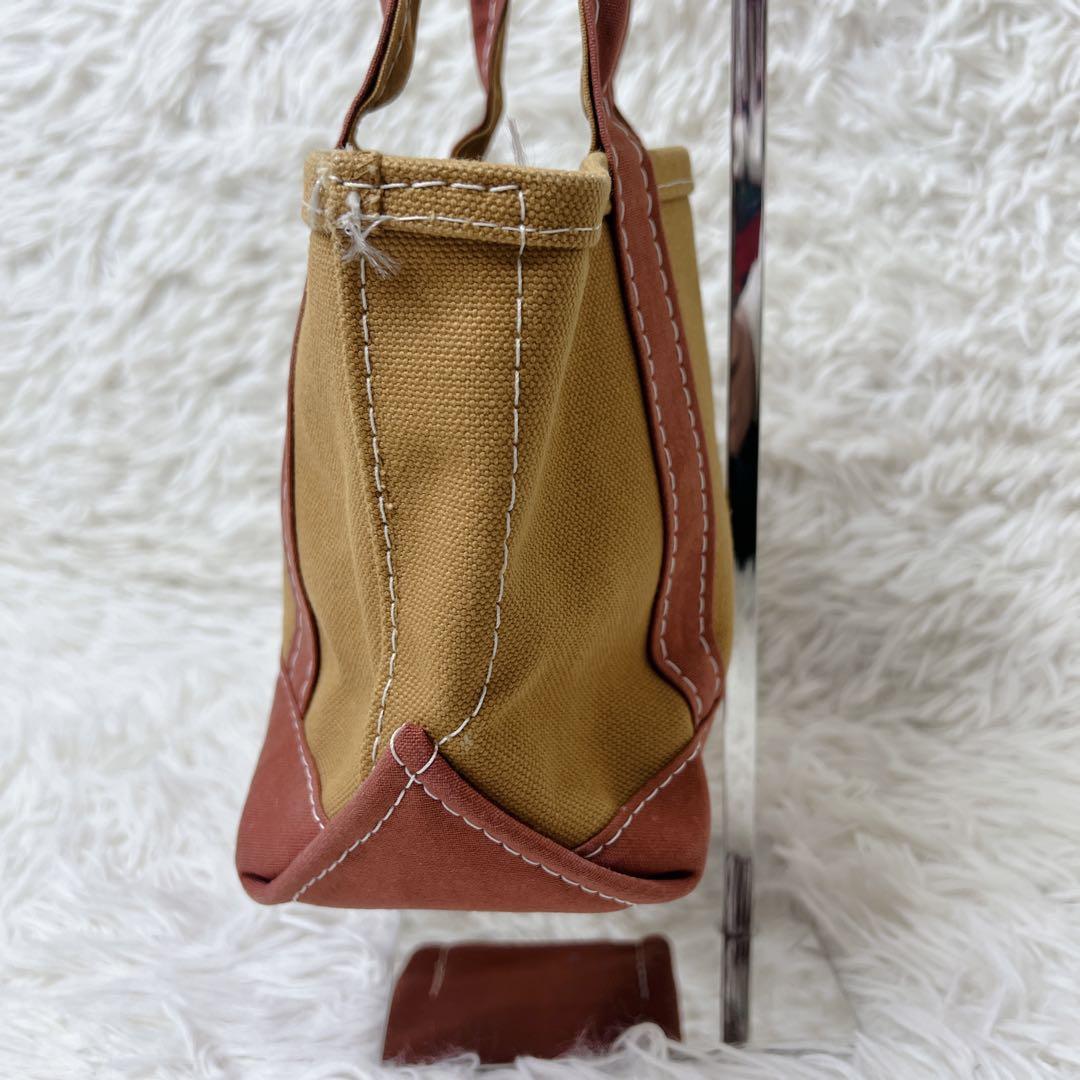 L.L.Bean トートバッグ ミニ キャンバス USA製ベージュ×ブラウン