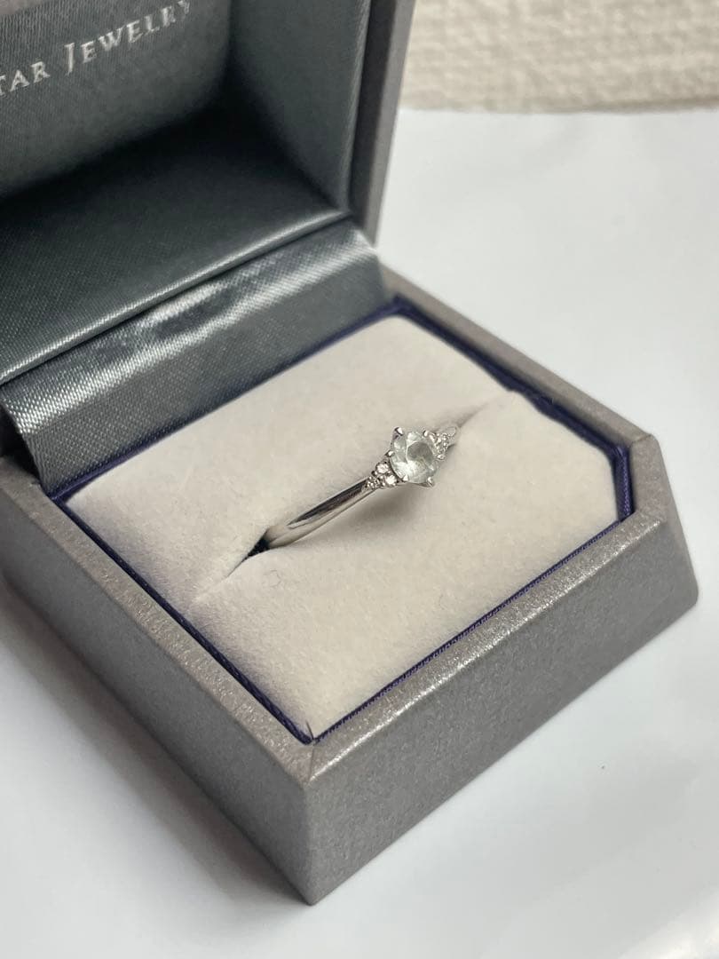 STAR JEWELRY アクアマリンダイヤモンドリング