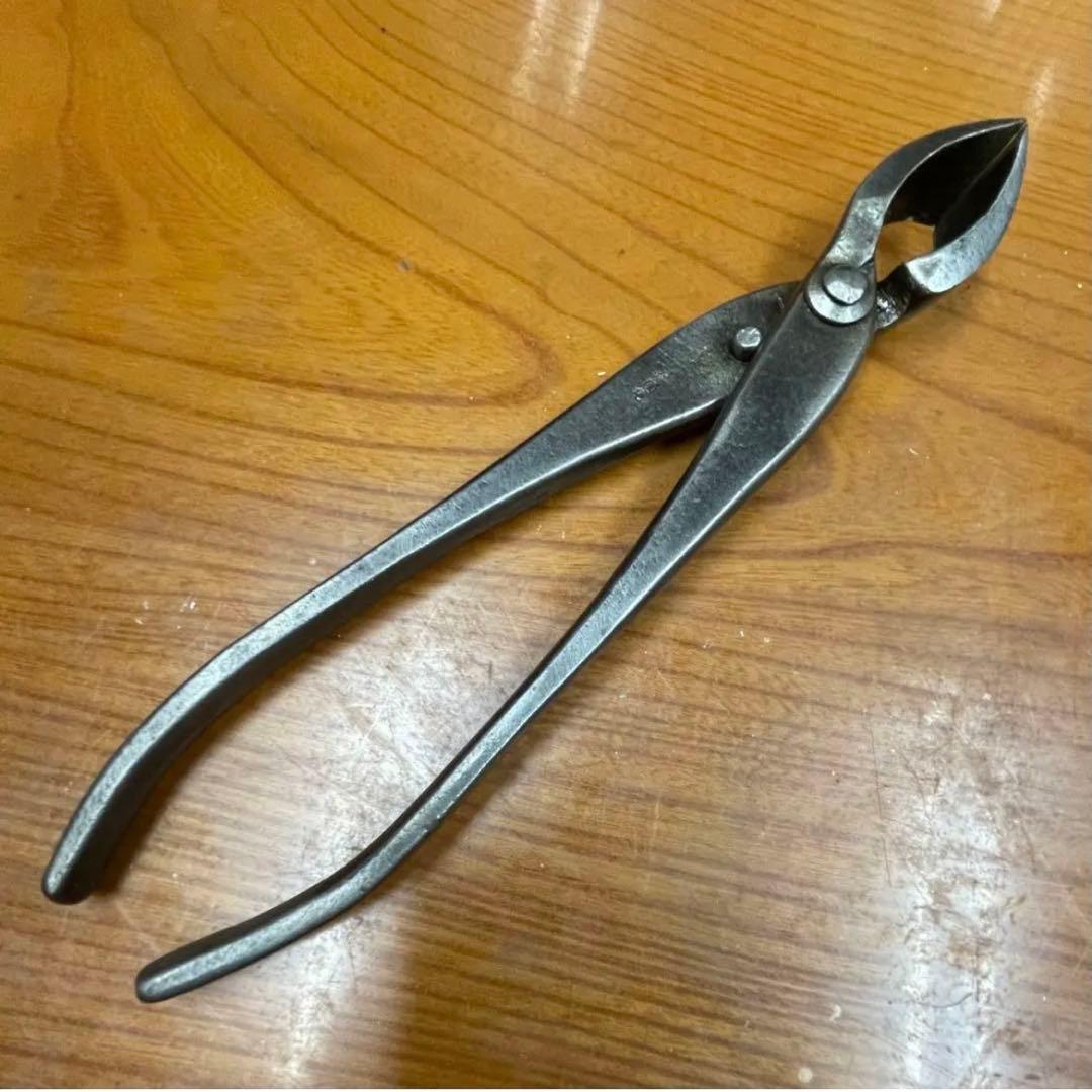 【盆栽道具】最高級 盆栽用具 昌国【特製】又切り鋏(約)214㎜ 240g