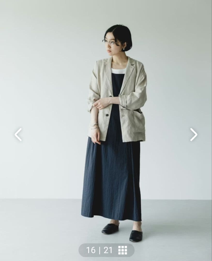 北欧暮らしの道具店＊ナイロンのキャミソールワンピース