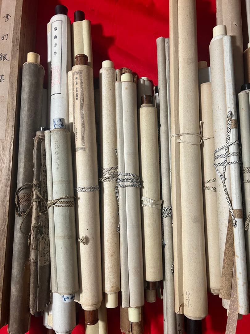 掛軸まとめて48本 日本書画 山水 拓本 色紙掛け中国書画 名画工芸画 など！