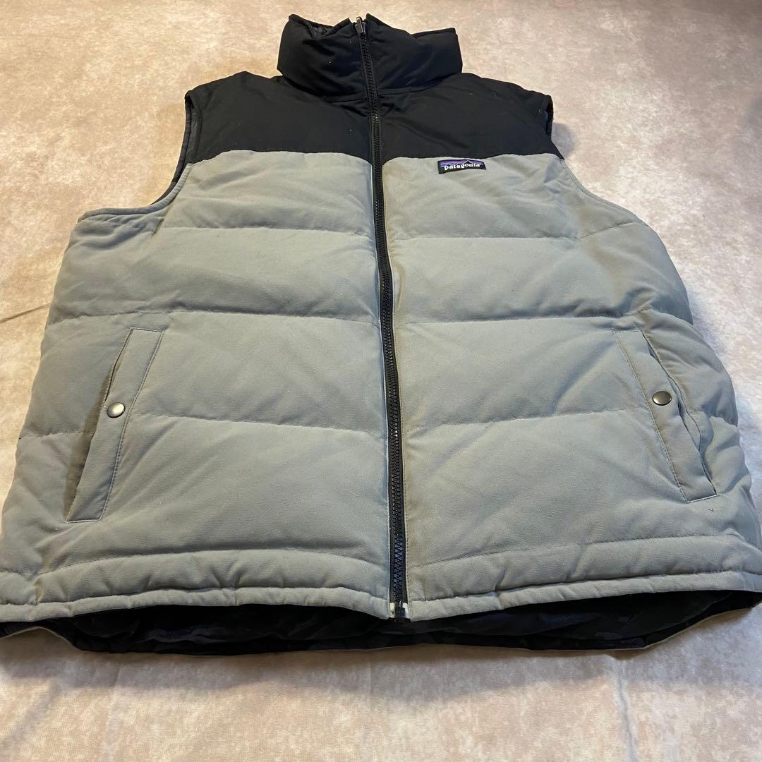Patagonia ビビーダウンベスト グレー/黒 リバーシブル 2017年製