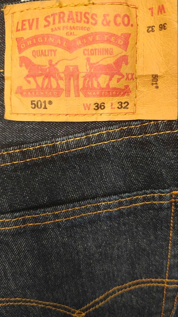 【新品未着用】Levi's501＆2ndセットアップw36×32+XL