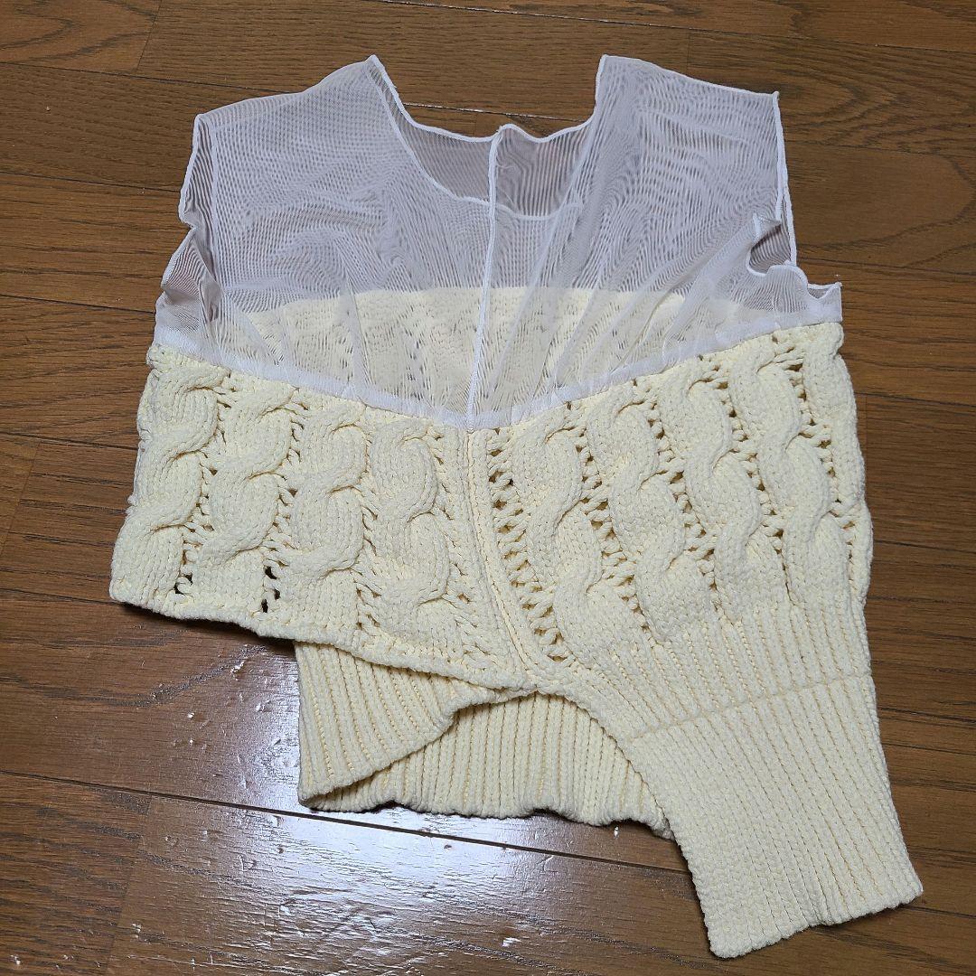 tgor トゴール　ケーブルビスチェ　クリーム