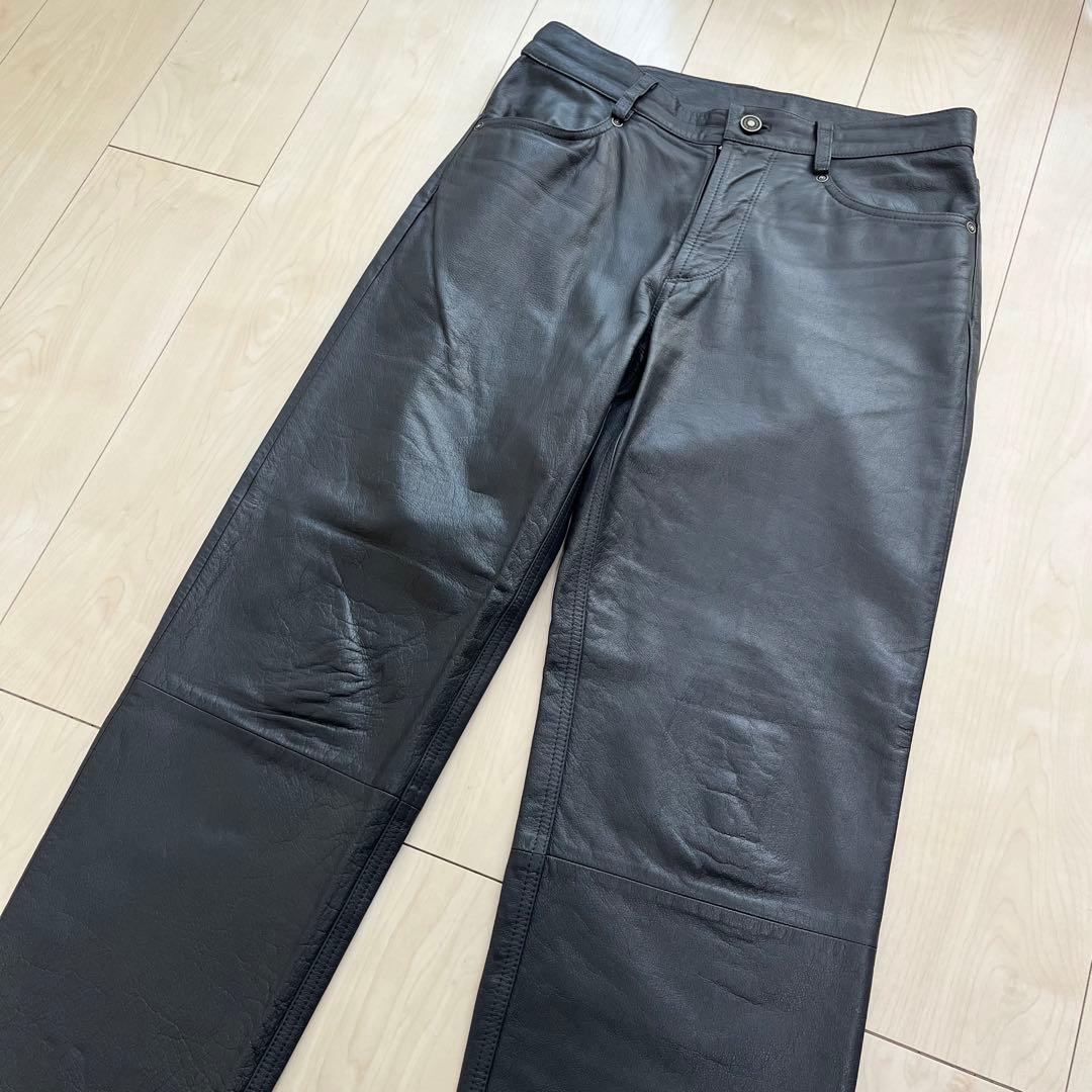 GAULTIER HOMME objet ゴルチエオム90s レザーパンツ 牛革