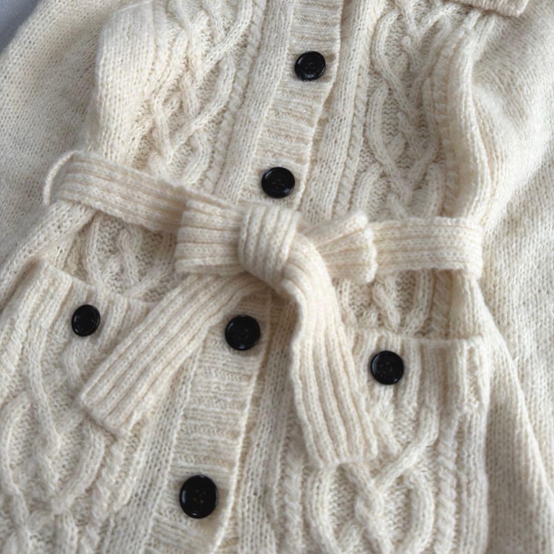 美品 BURBERRY LONDON ニット カーディガン ケーブル編み