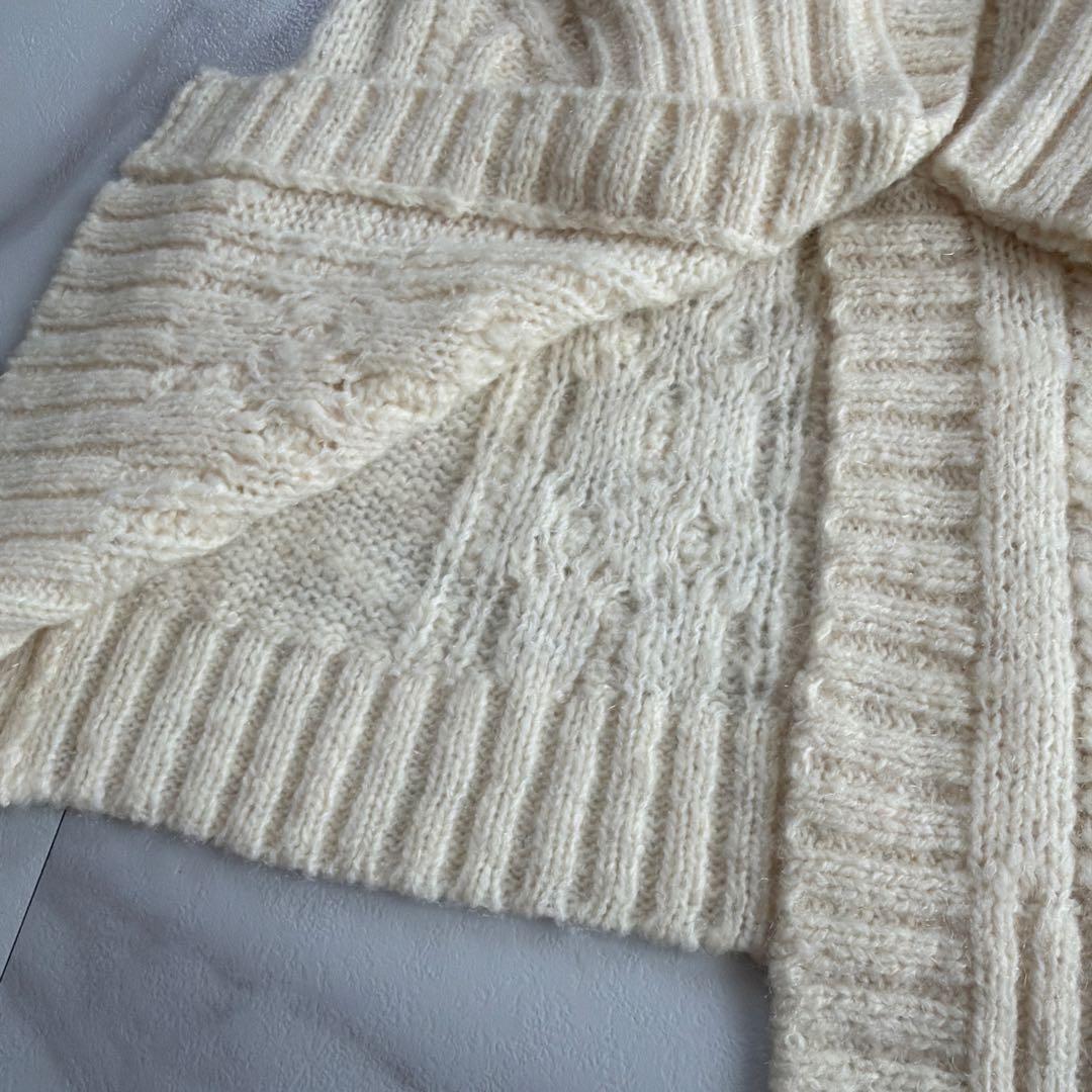 美品 BURBERRY LONDON ニット カーディガン ケーブル編み