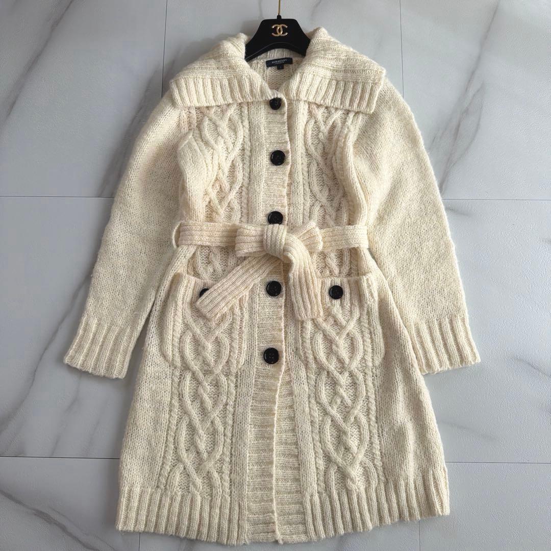 美品 BURBERRY LONDON ニット カーディガン ケーブル編み