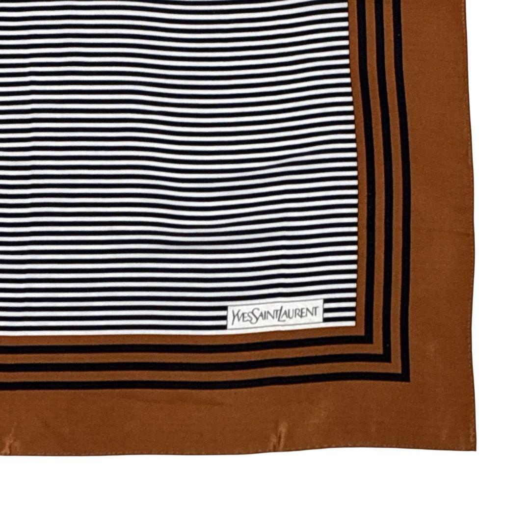 極美品★YVES SAINT LAURENT シルク100% スカーフ ストール