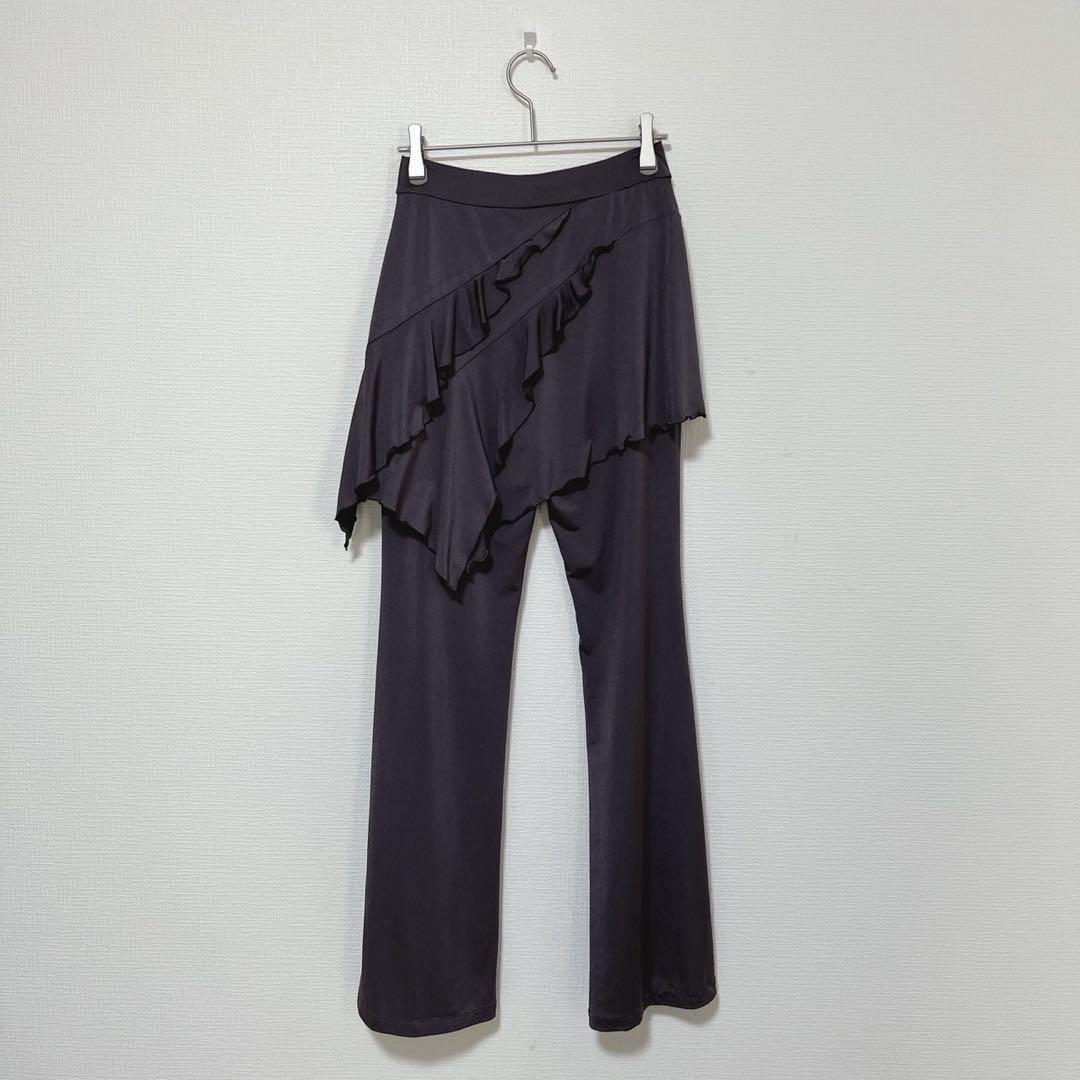 M187 Chacott ラップスカート付きレイヤードパンツ　ダンス　Ｓ　グレー