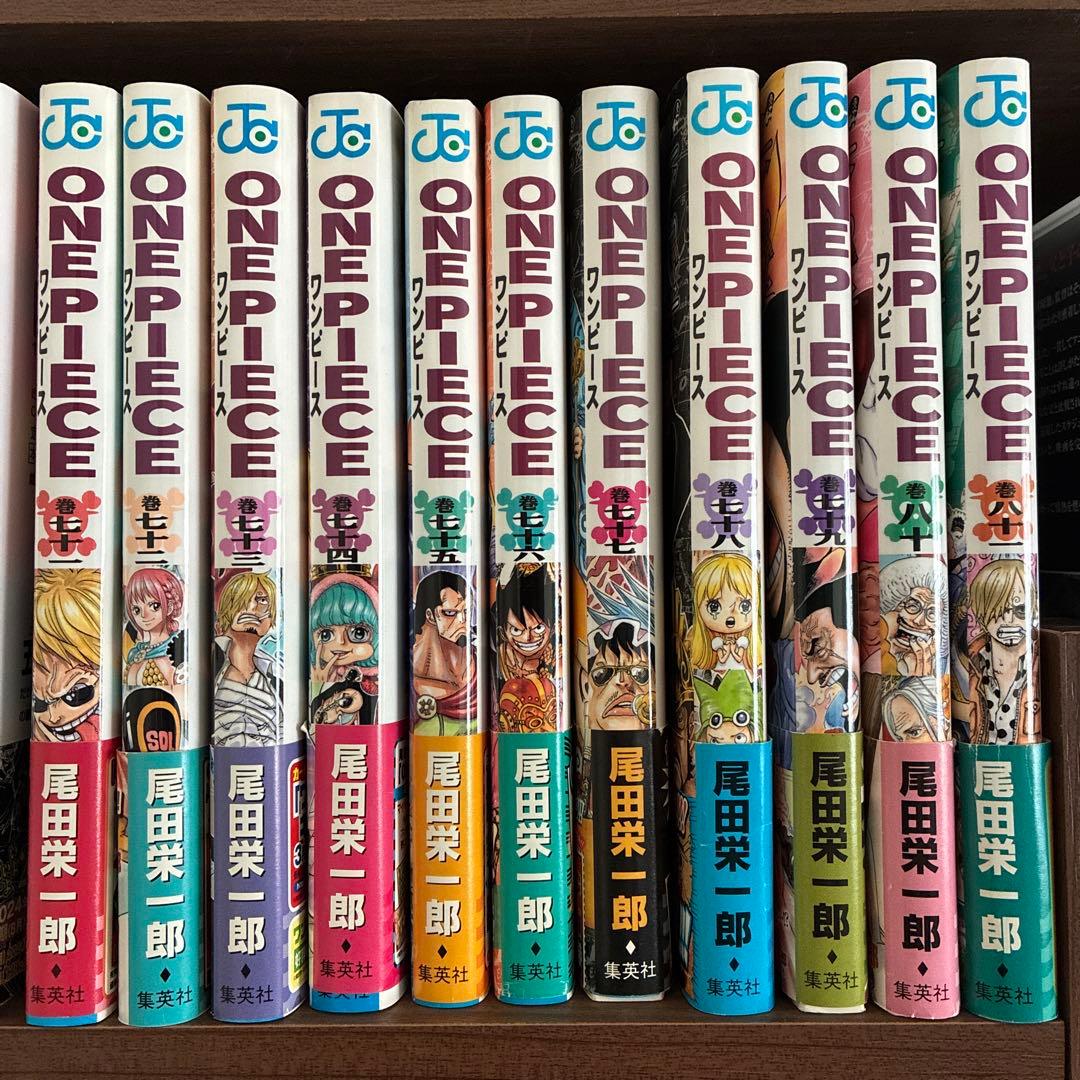 [ほぼ全巻初版]ワンピース49〜109巻 帯、チラシ付き(※説明欄 要参照)