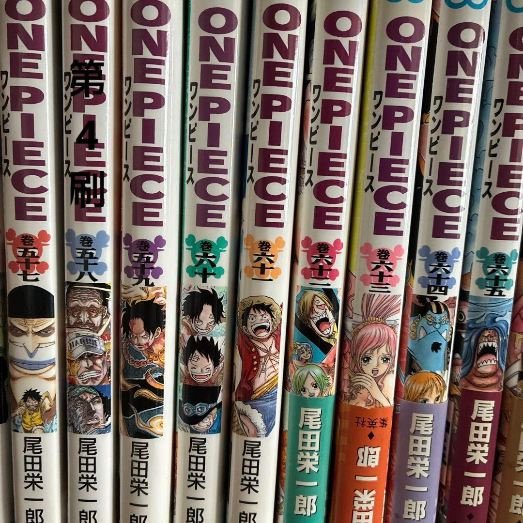 [ほぼ全巻初版]ワンピース49〜109巻 帯、チラシ付き(※説明欄 要参照)