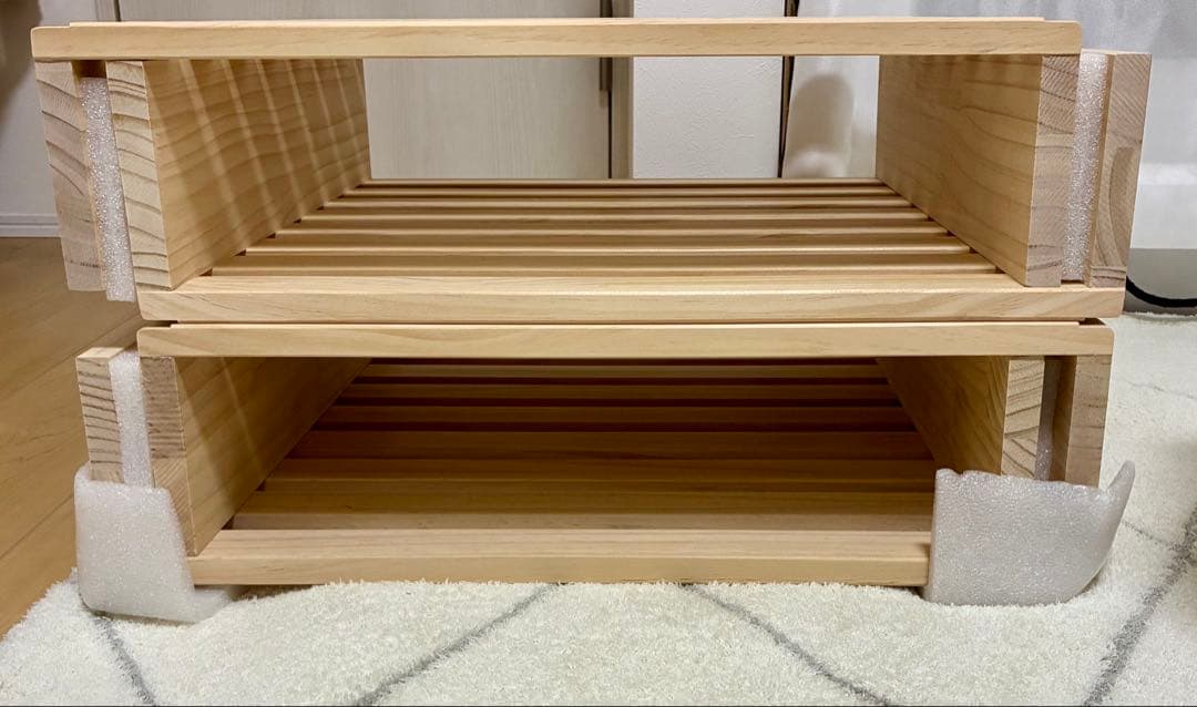 【やきとり】すのこパレット4枚、段ボールの見目が悪いため、値引きしました！