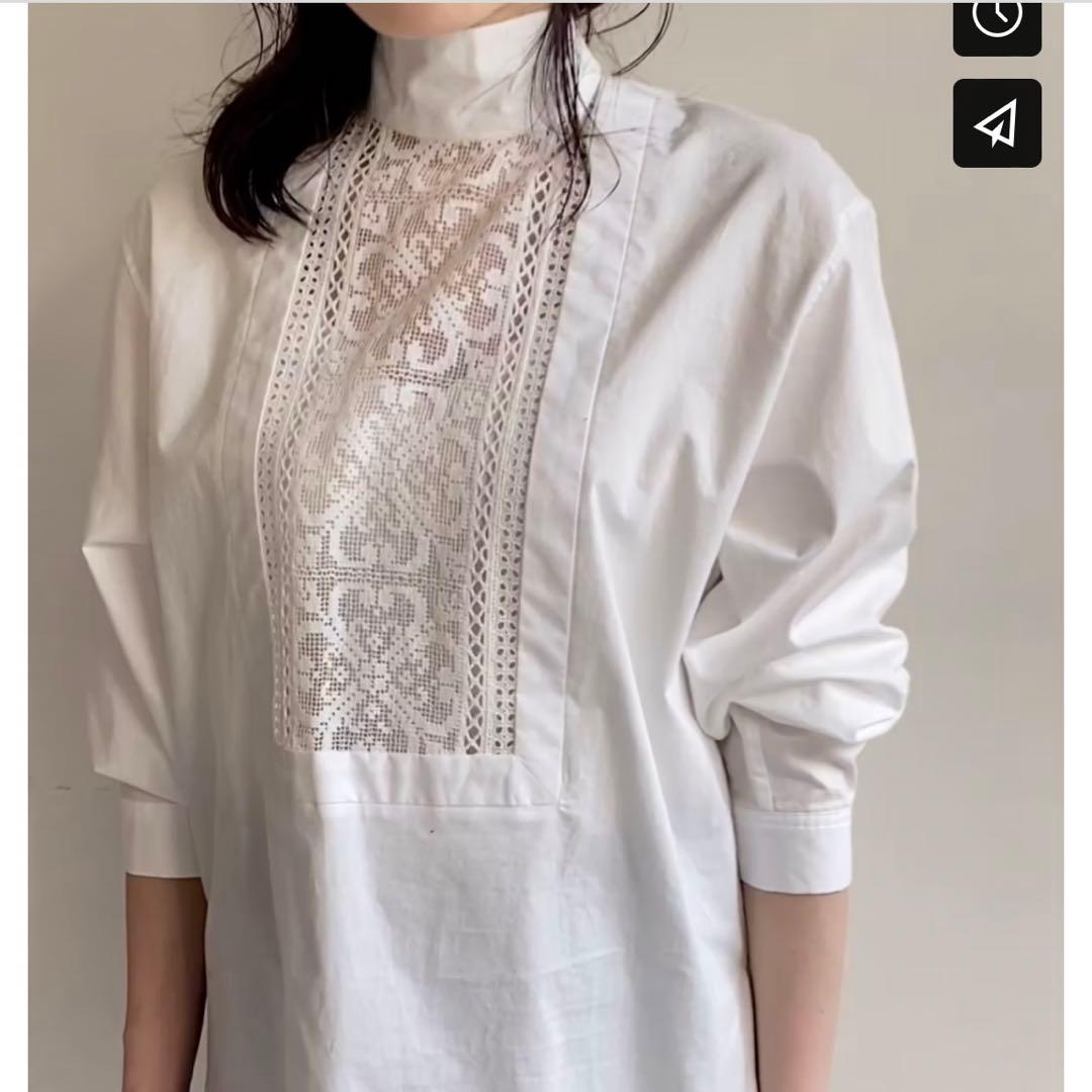 whim gazette ヨークレースブラウス アレンジ可 中古美品 洗浄済
