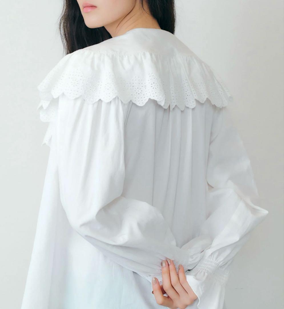 トップス THE SHINZONE LACE COLLAR BLOUSE