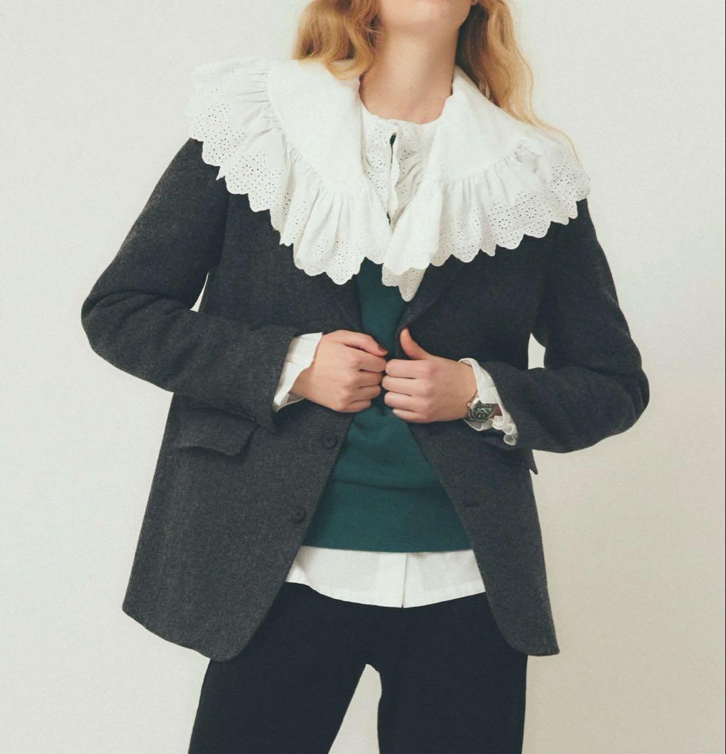 トップス THE SHINZONE LACE COLLAR BLOUSE