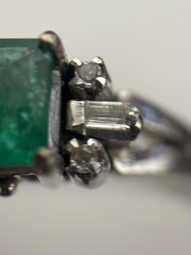 18K 刻印 リング 3.1g メレダイヤ付き