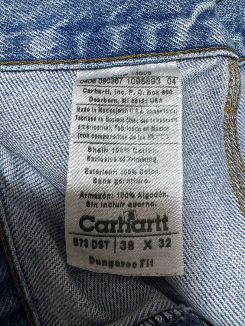 【古着】Carhartt ダブルニーデニムパンツ B73DST 38×32