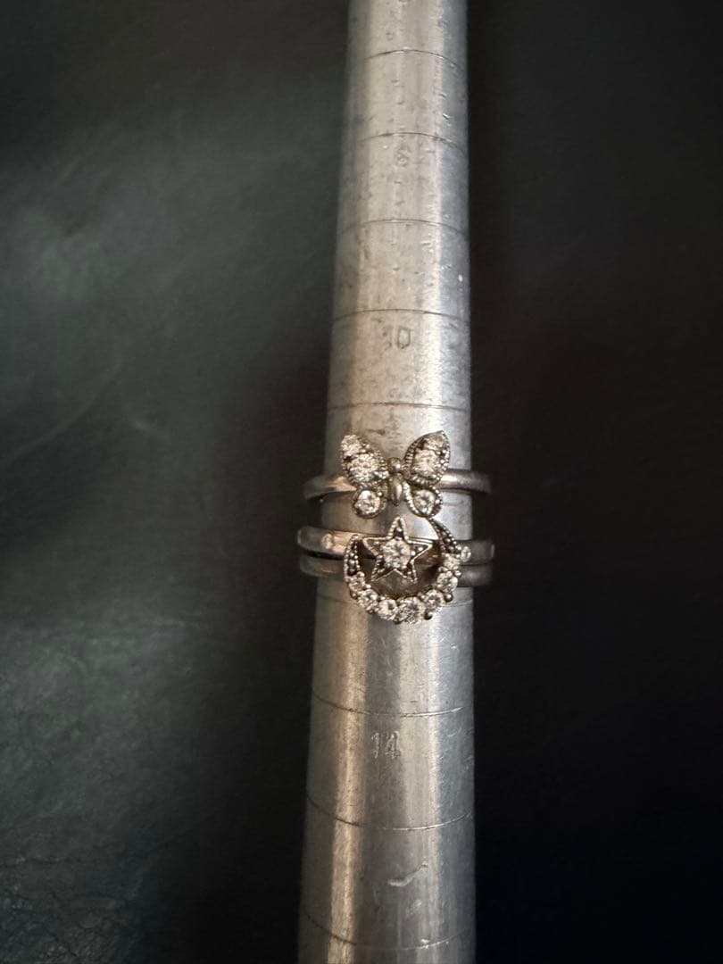 ANNA SUI アナスイ 3連リング セット シルバー