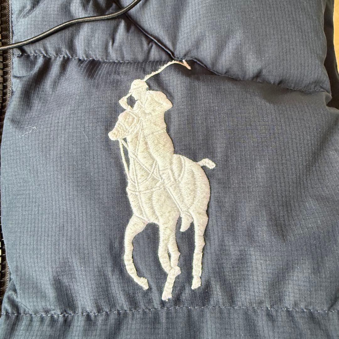 【超人気】POLO ラルフローレン　ダウンベスト　ビックポニー　ネイビー　M