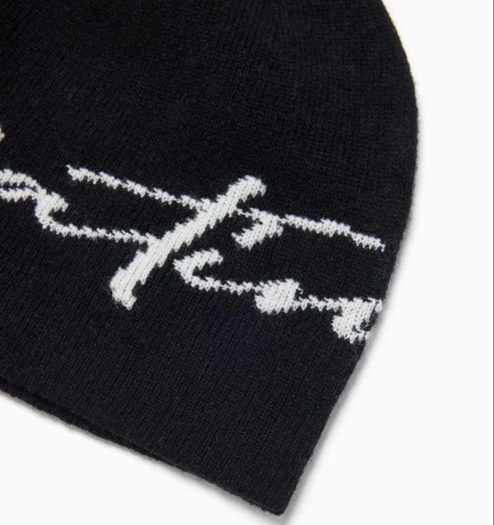 帽子 MATIN LOGO SCRIPT BEANIE IN BLACK