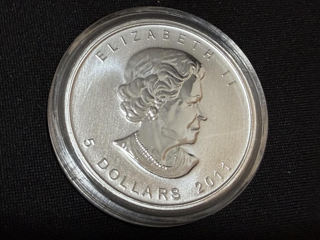 2011年メイプルリーフ銀貨3枚セット カナダ 5ドル 純銀貨 エリザベス2世