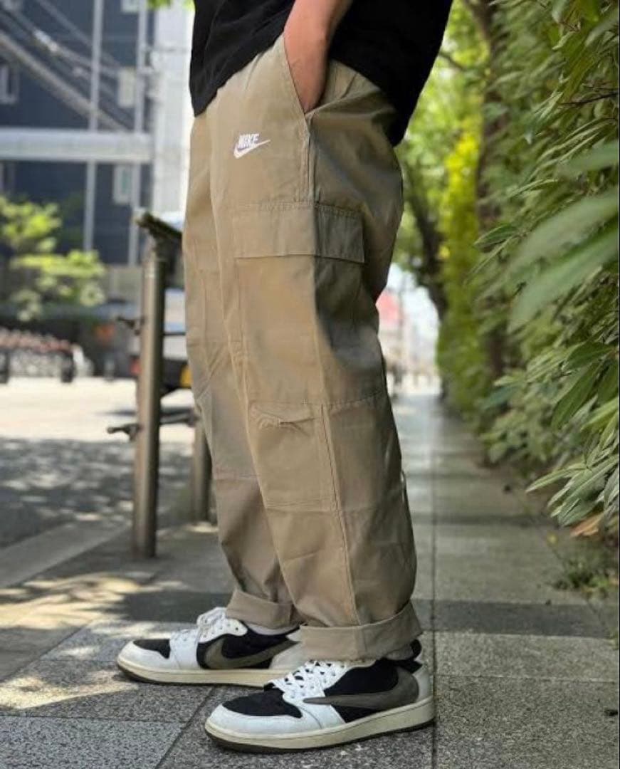 ナイキ NIKE クラブ カーゴウーブンパンツ 新品 L ベージュ ミリタリー