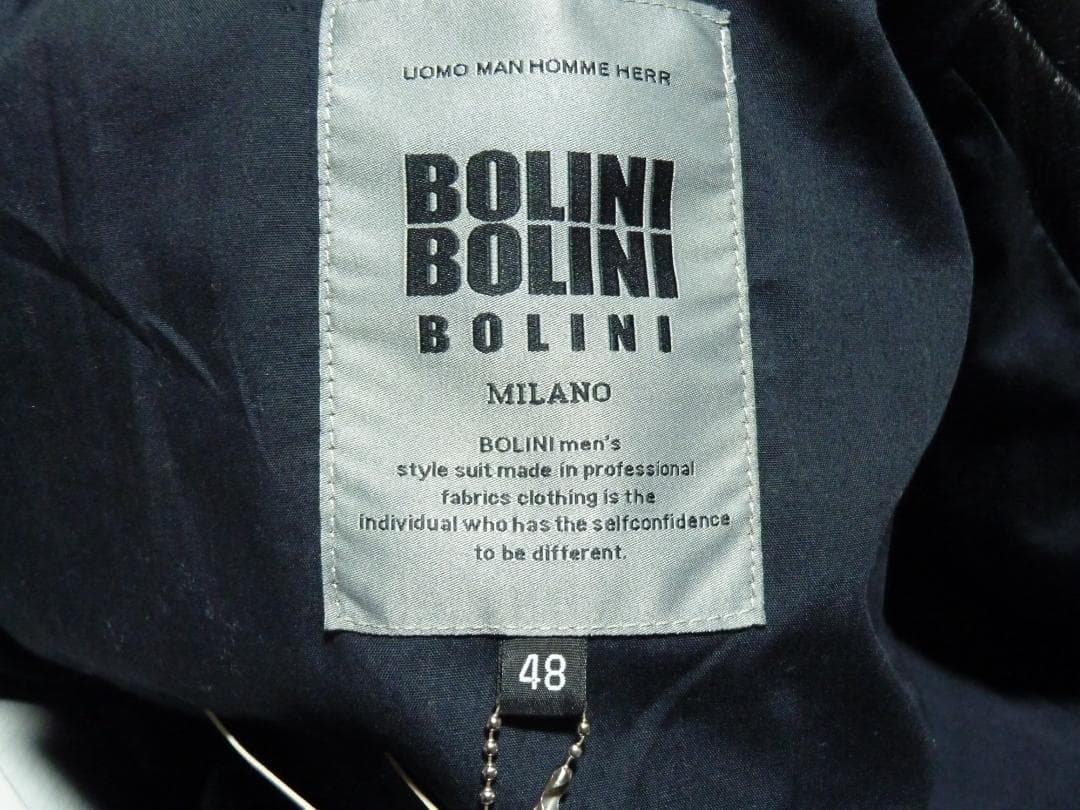 新品未使用タグ付き　BOLINI　ボリーニ　本革　ライダースジャケット　黒　48