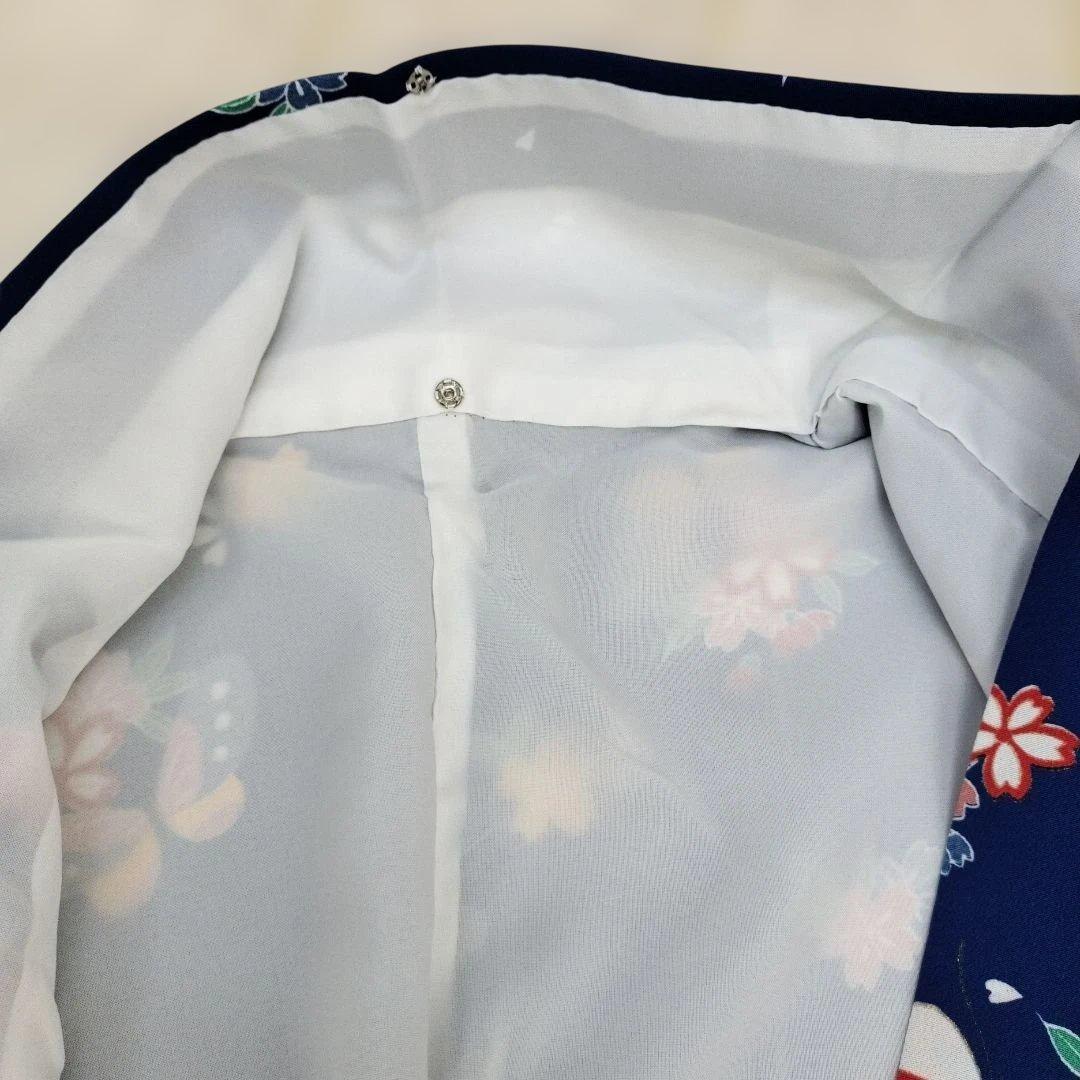 13歳用？　お着物　蝶柄　青