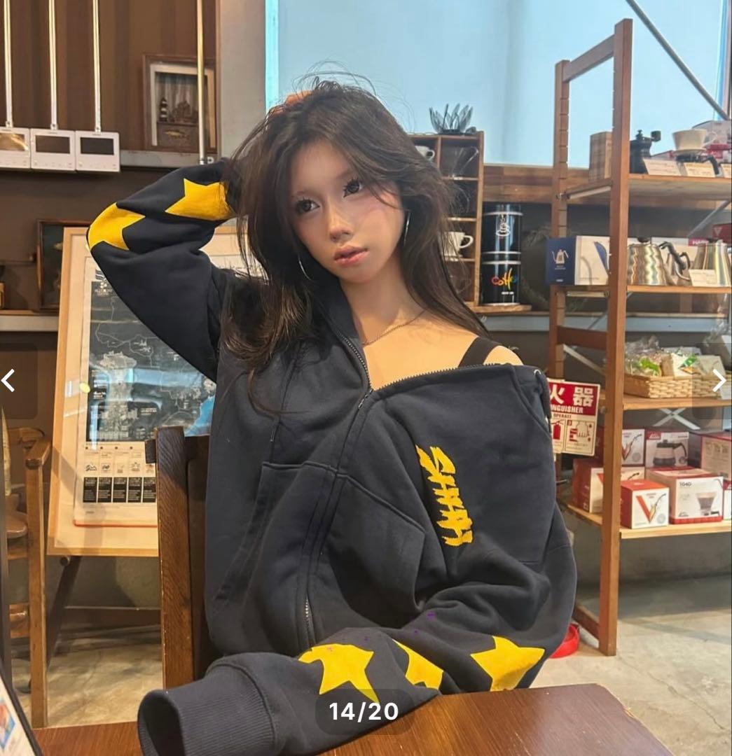 トップス Shhh Design Zip Hoodie (Navy)