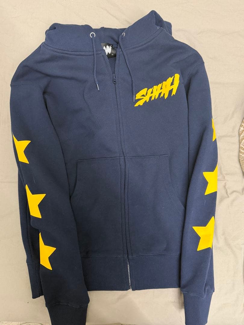 トップス Shhh Design Zip Hoodie (Navy)