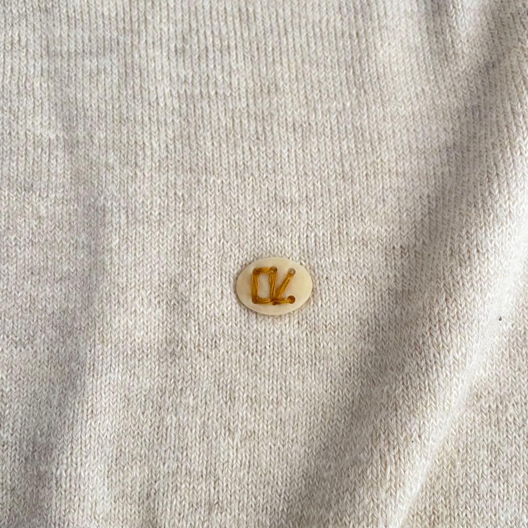 美品✨45R SDL チルデンニットベスト Vネック R刺繍　コットン　F