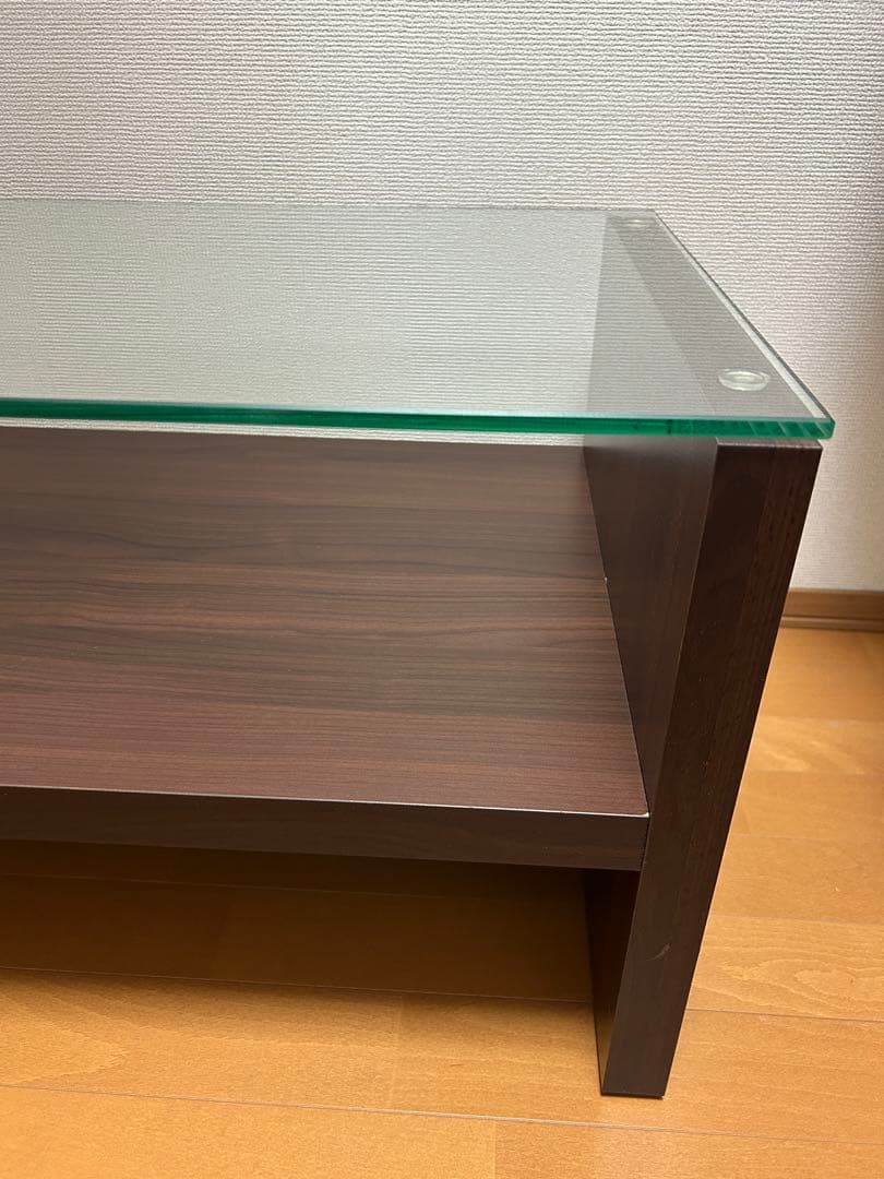 アジアン ガラステーブル リビングテーブル ローテーブル 90cm