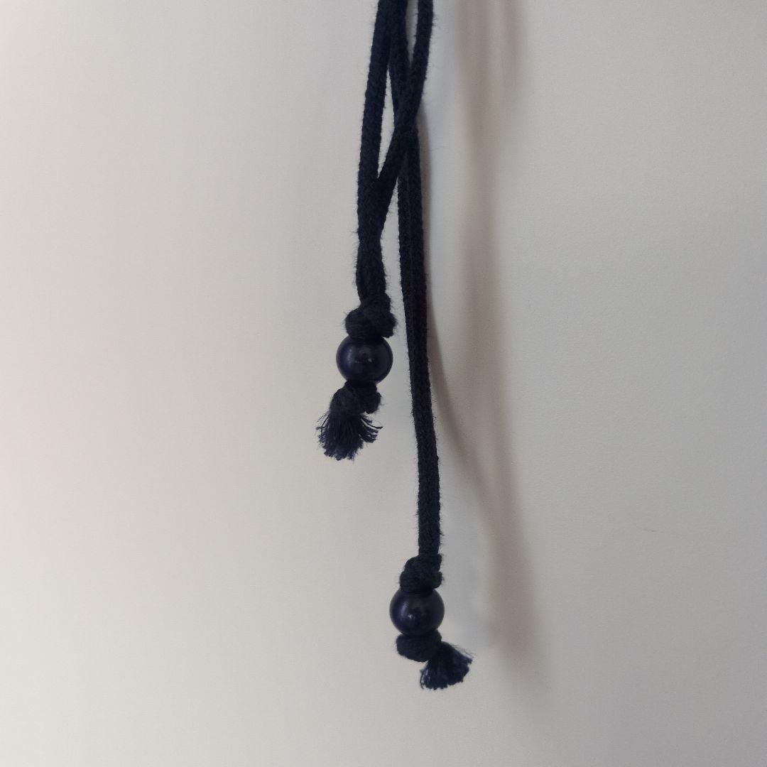 マメ　Cording Embroidery Vest navy