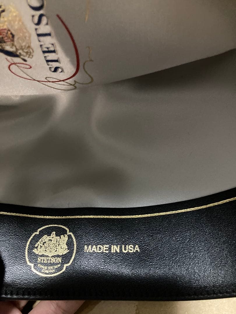 USA製 stetson ネイビー ウールハット リボン付き