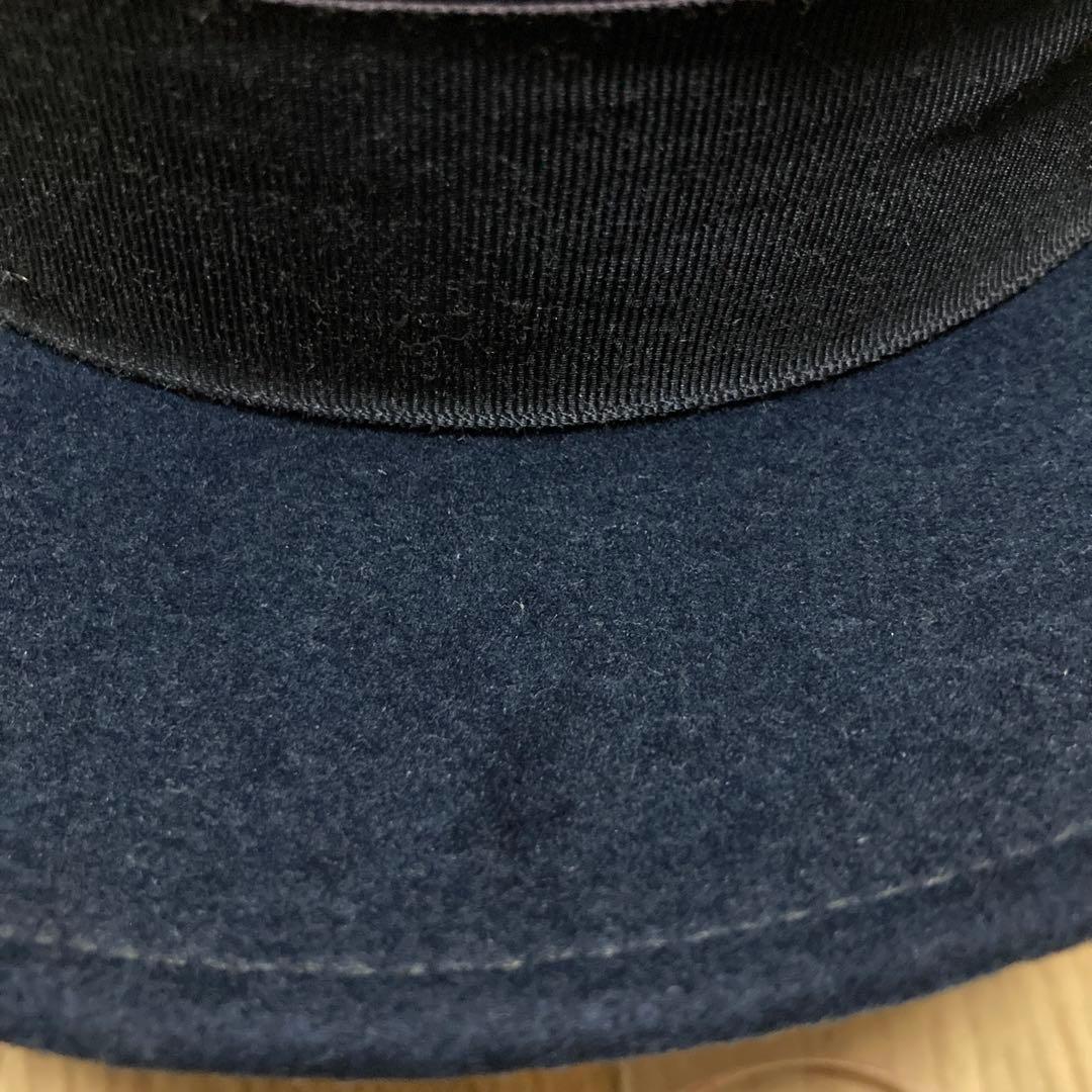 USA製 stetson ネイビー ウールハット リボン付き