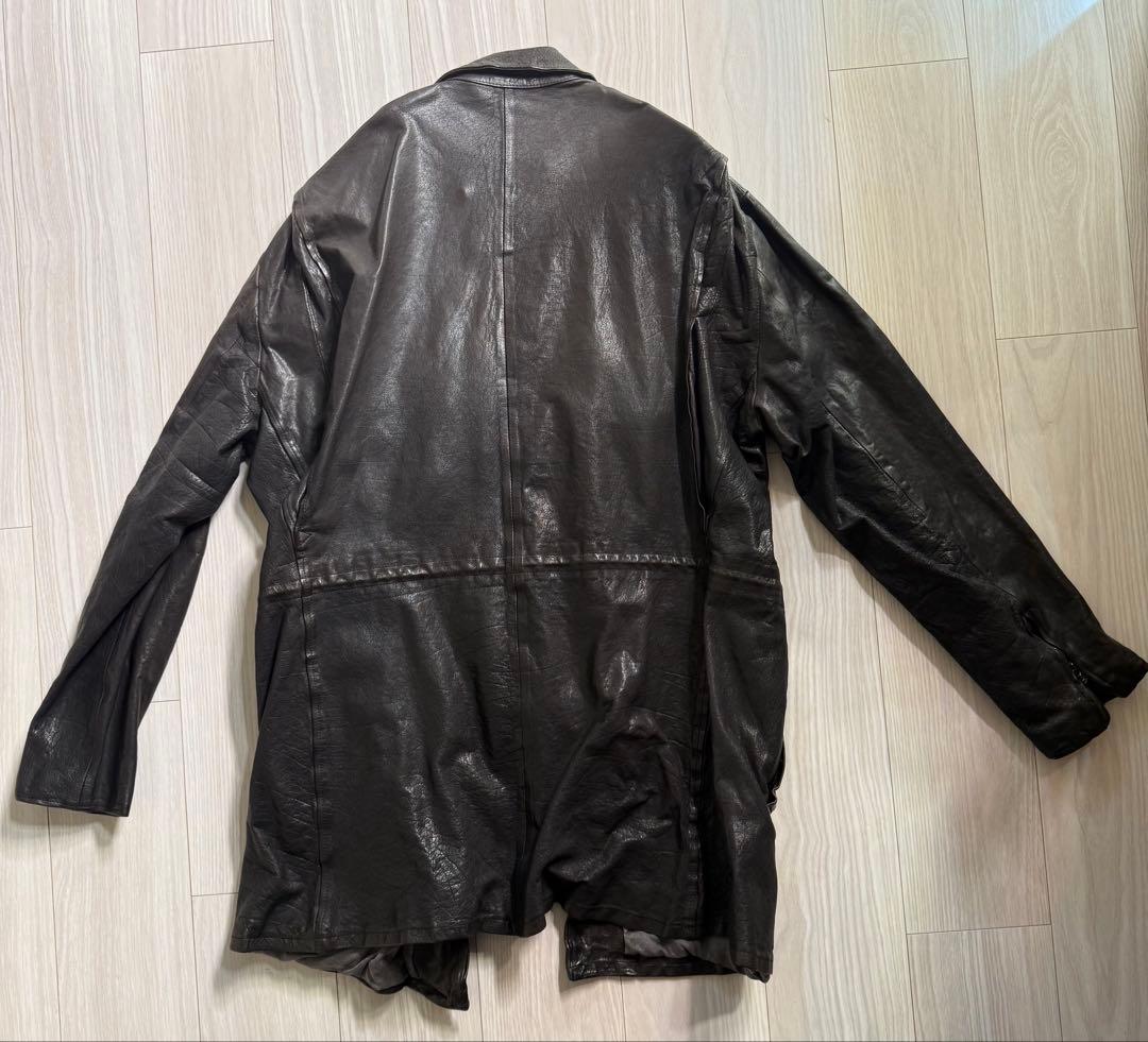 Yohji Yamamoto x backlashブラウンレザーコート
