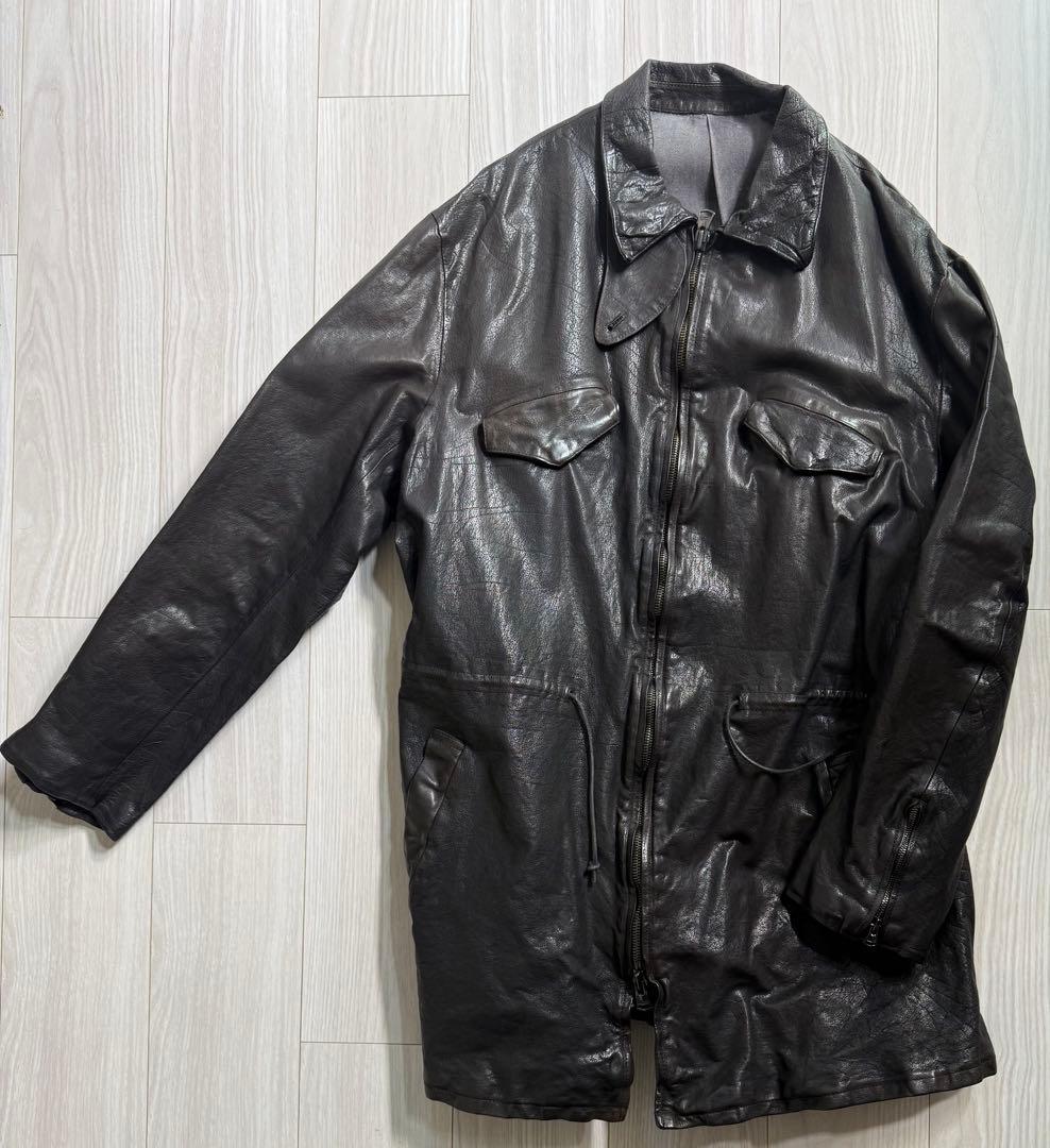 Yohji Yamamoto x backlashブラウンレザーコート