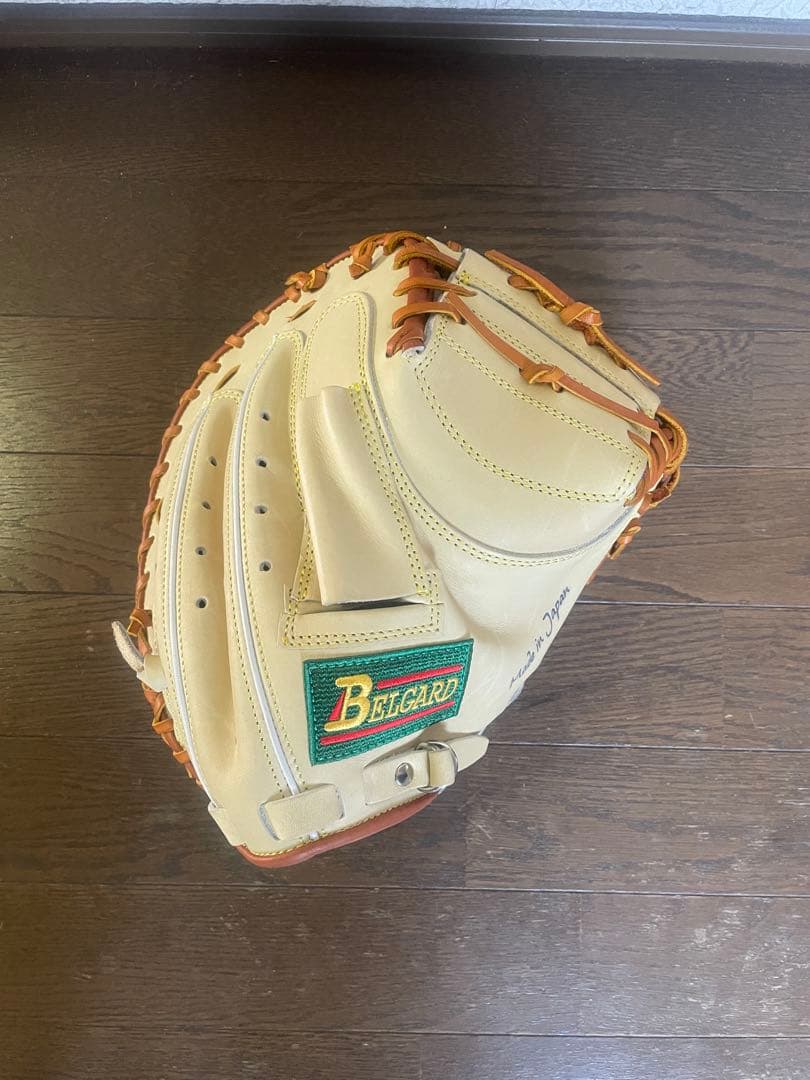 ベルガード　オーダー　軟式用キャッチャーミット　　キャメル×タン　右投げ用