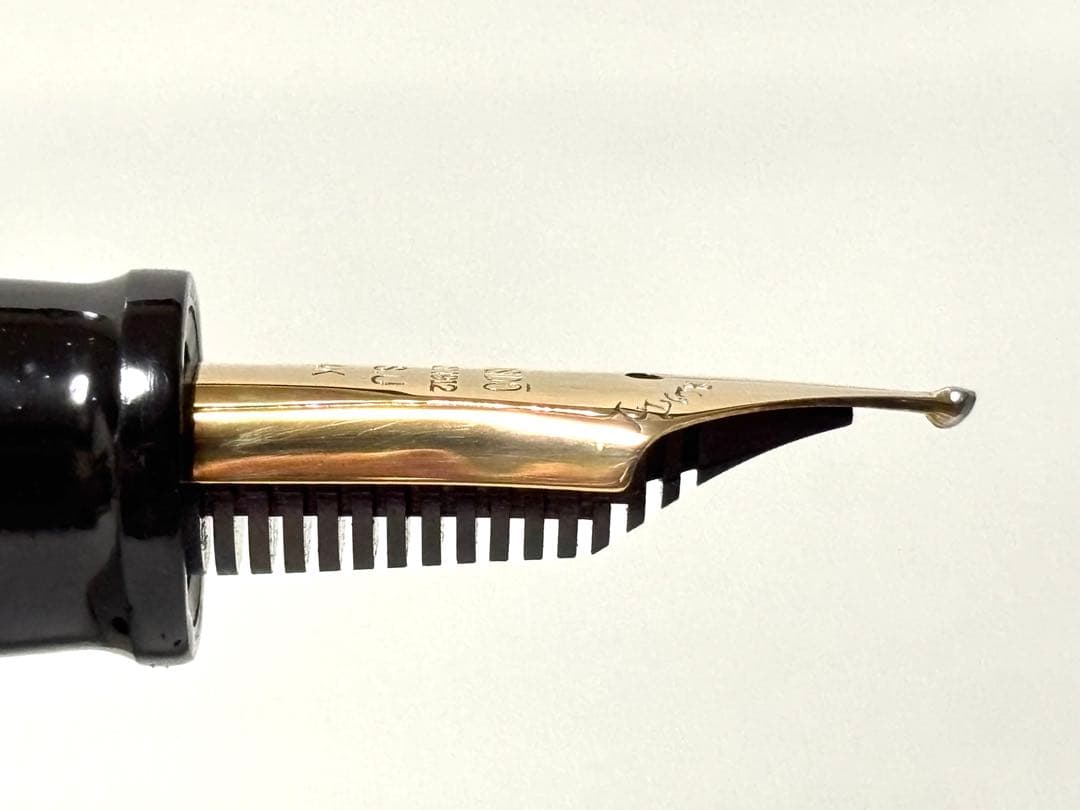 Ohashido 大橋堂 万年筆 胴軸リング K18 ペン先14K 美品