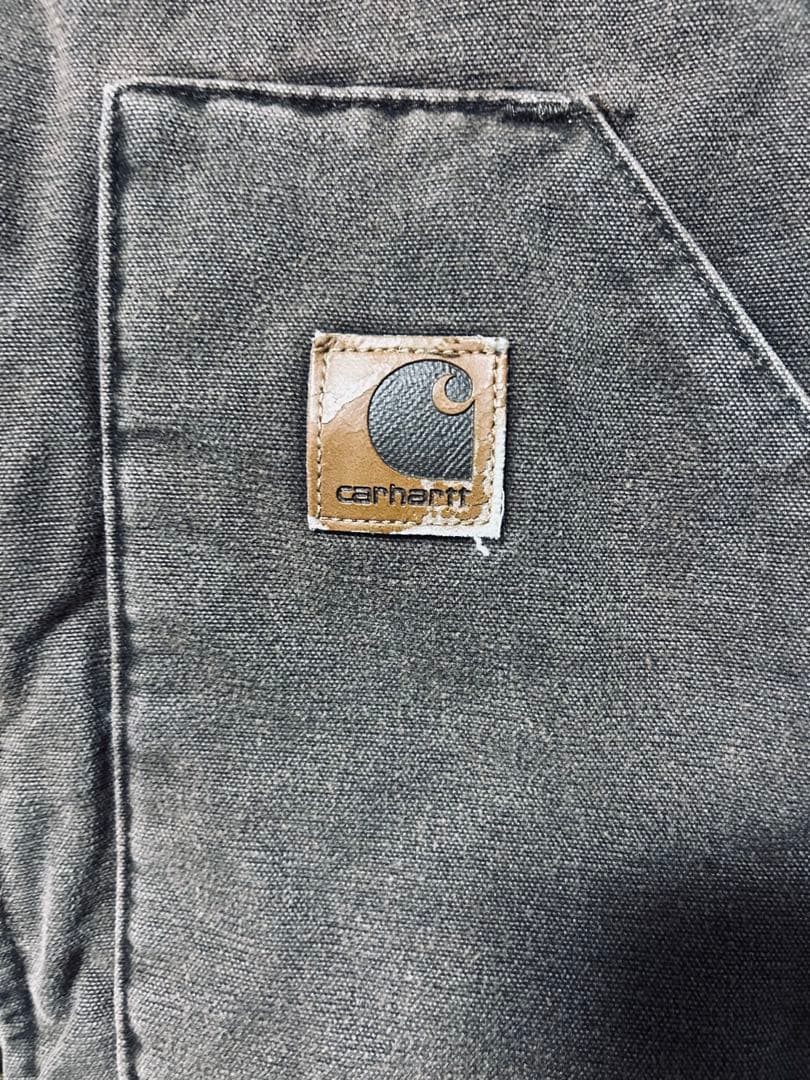【carhartt】ダックベスト　CHT ブラウン　フェード 腰ゴム　USA