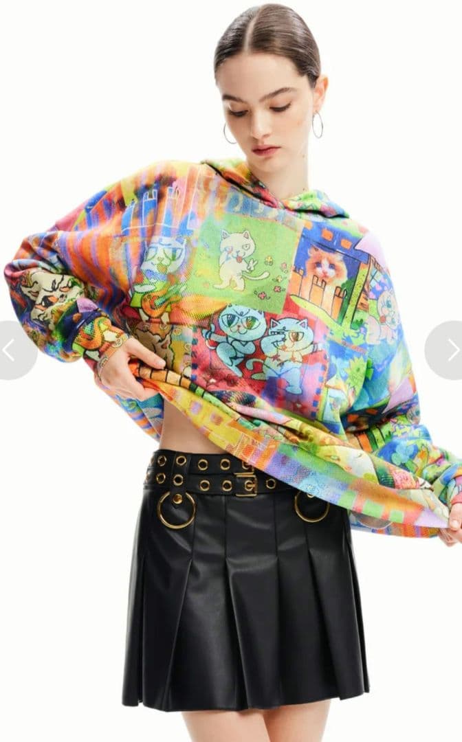 Desigual × maria escote　猫　 スウェットロングスリーブ