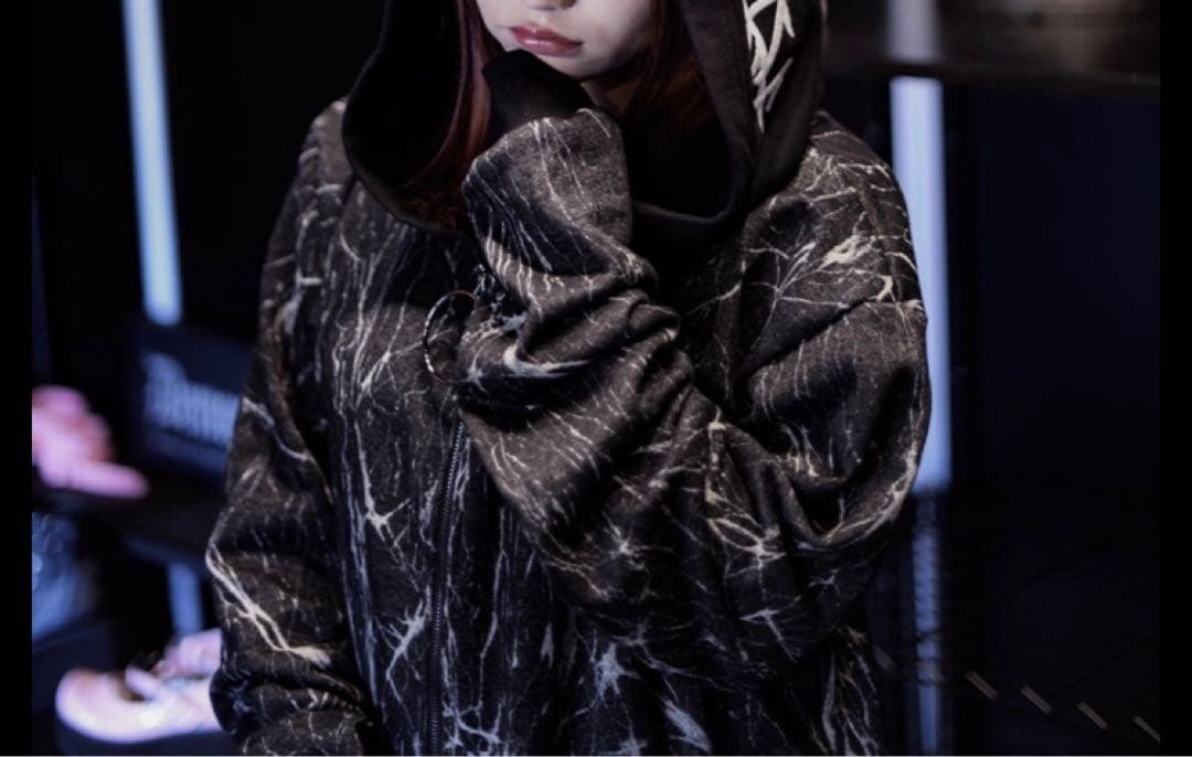 SALE☪︎ KRYclothing MARBLE Oリング 刺繍パーカー 地雷