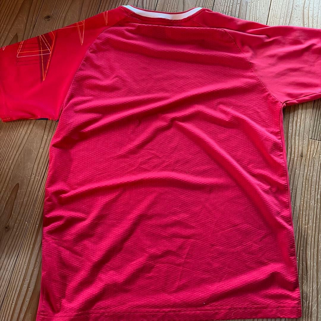 YONEX レッド メッシュシャツ L/XL