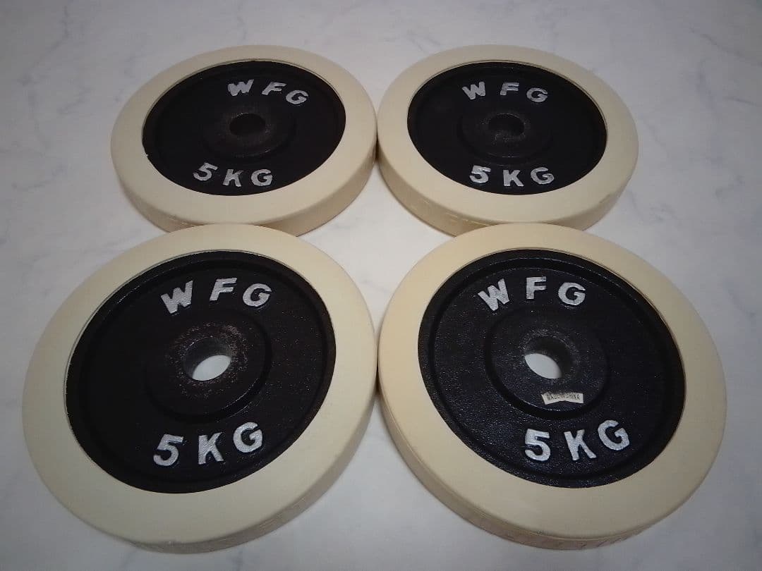 WFG ワイルドフィット ラバー付 ダンベル 28mm 5kg×4=20kg ②