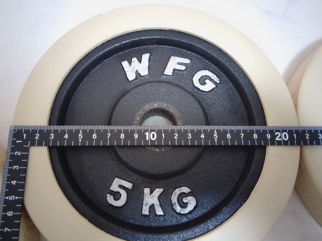 WFG ワイルドフィット ラバー付 ダンベル 28mm 5kg×4=20kg ②